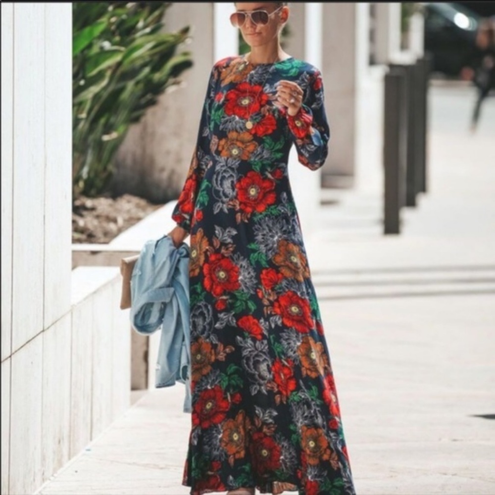 Tea Rose Vici long sleeve Maxi NWT - Picture 6 of 8